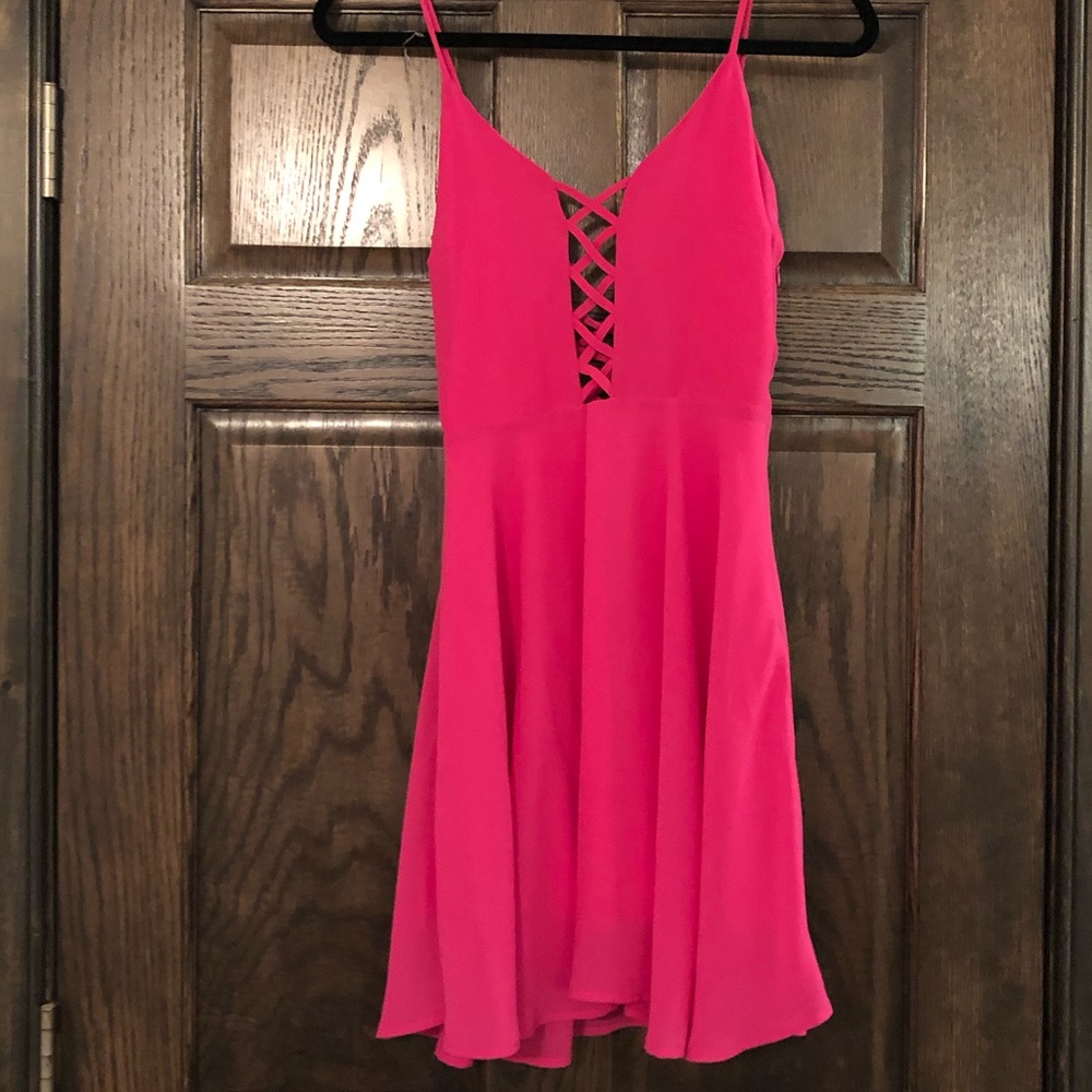 Hot Pink Skater Dress